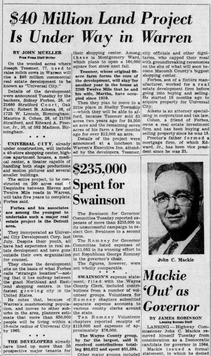 Universal Mall - Universal Mall Article 1962